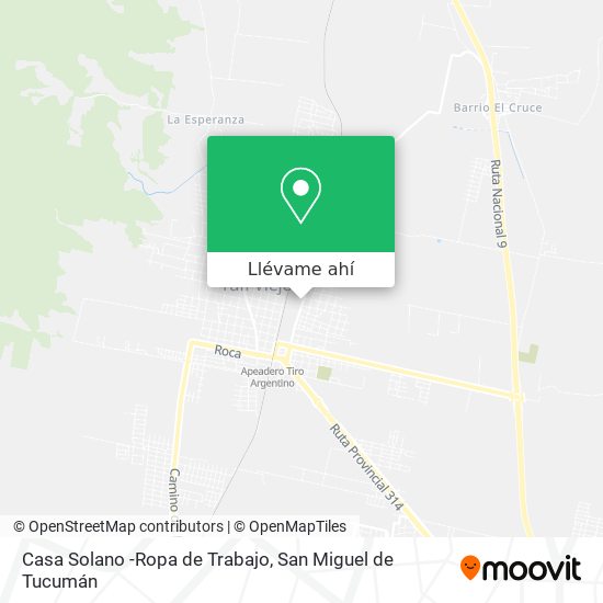 Mapa de Casa Solano -Ropa de Trabajo