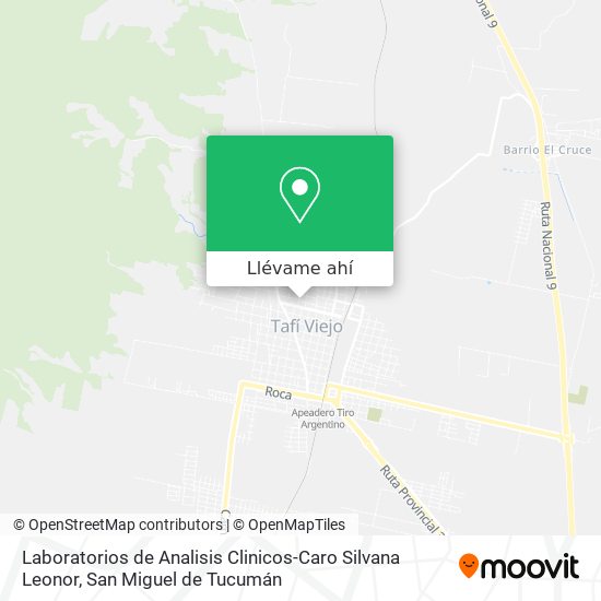 Mapa de Laboratorios de Analisis Clinicos-Caro Silvana Leonor