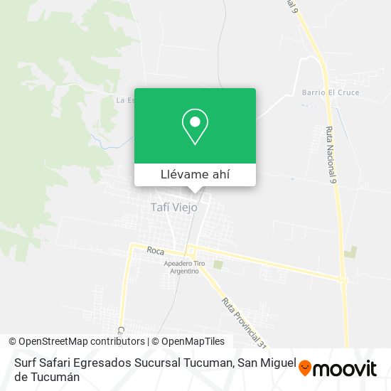 Mapa de Surf Safari Egresados Sucursal Tucuman