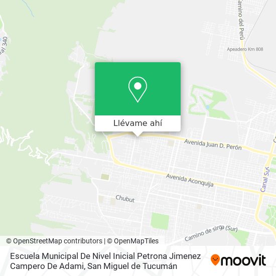 Mapa de Escuela Municipal De Nivel Inicial Petrona Jimenez Campero De Adami