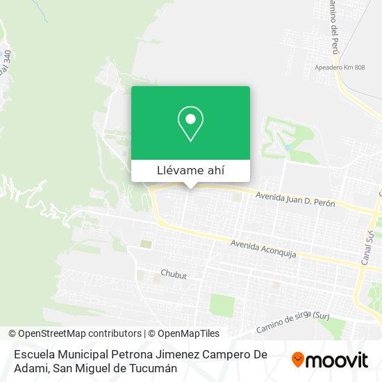 Mapa de Escuela Municipal Petrona Jimenez Campero De Adami