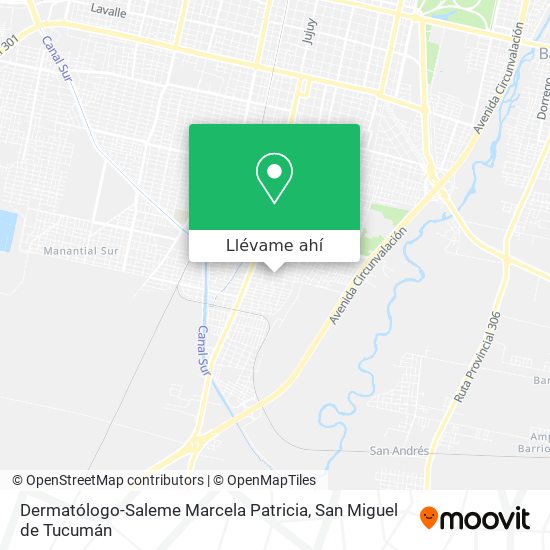 Mapa de Dermatólogo-Saleme Marcela Patricia