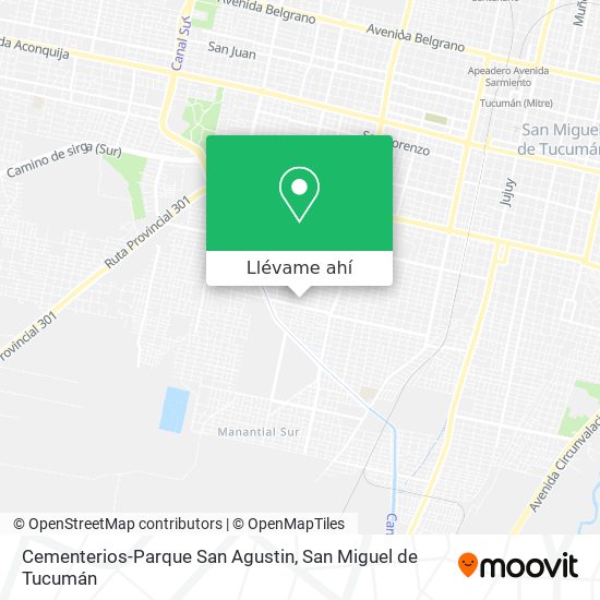 Mapa de Cementerios-Parque San Agustin