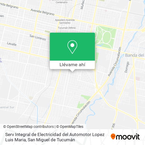 Mapa de Serv Integral de Electricidad del Automotor Lopez Luis Maria
