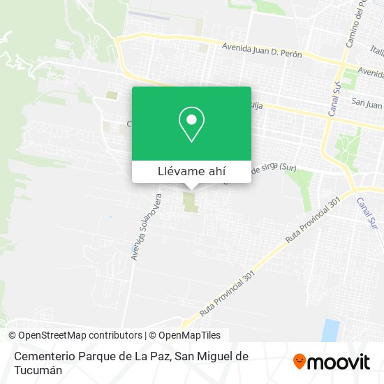 Mapa de Cementerio Parque de La Paz