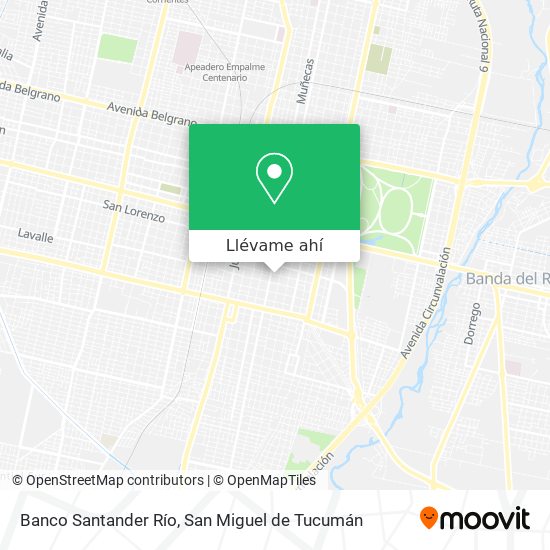 Mapa de Banco Santander Río