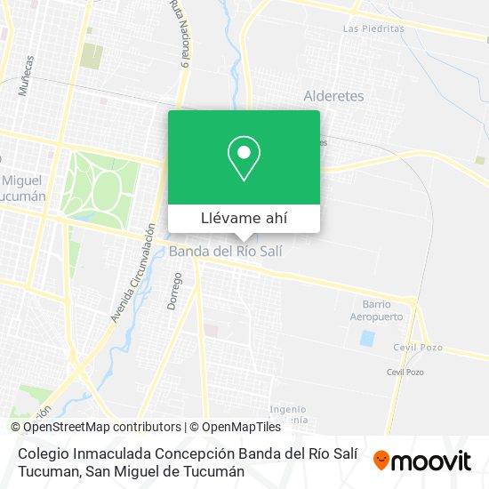 Mapa de Colegio Inmaculada Concepción Banda del Río Salí Tucuman