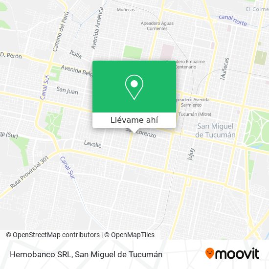 Mapa de Hemobanco SRL