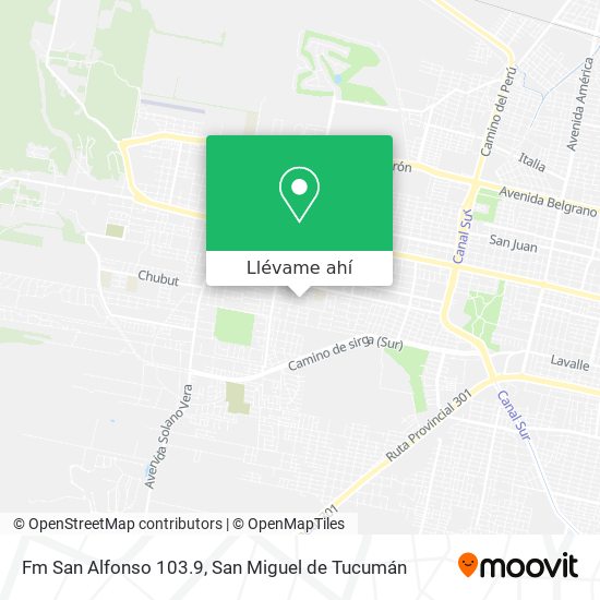 Mapa de Fm San Alfonso 103.9