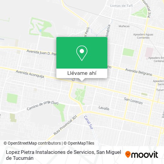 Mapa de Lopez Pietra Instalaciones de Servicios