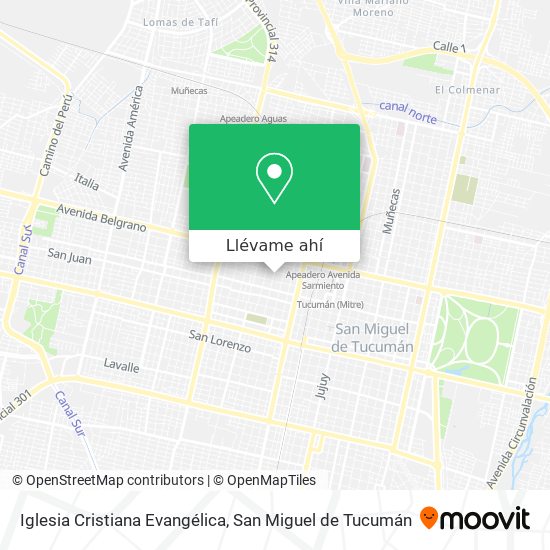 Mapa de Iglesia Cristiana Evangélica