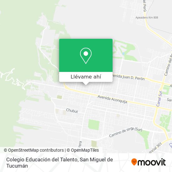Mapa de Colegio Educación del Talento