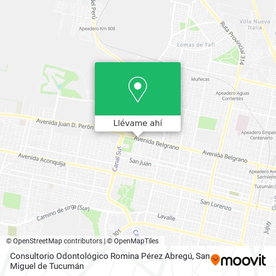 Mapa de Consultorio Odontológico Romina Pérez Abregú