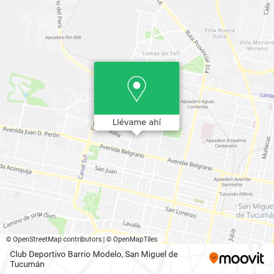 Mapa de Club Deportivo Barrio Modelo