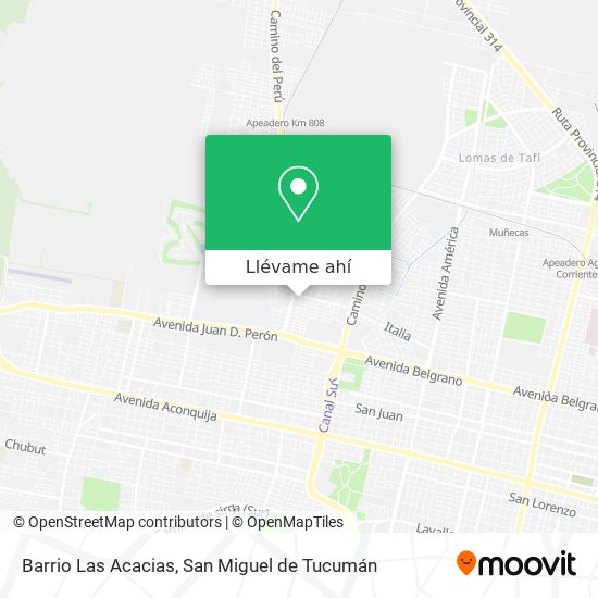 Mapa de Barrio Las Acacias