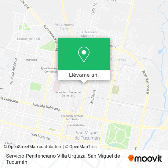 Mapa de Servicio Penitenciario Villa Urquiza