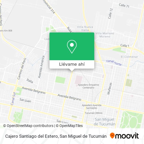 Mapa de Cajero Santiago del Estero