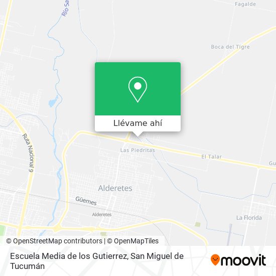 Mapa de Escuela Media de los Gutierrez