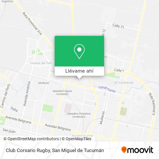 Mapa de Club Corsario Rugby