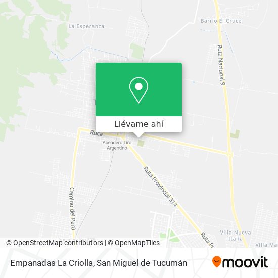 Mapa de Empanadas La Criolla