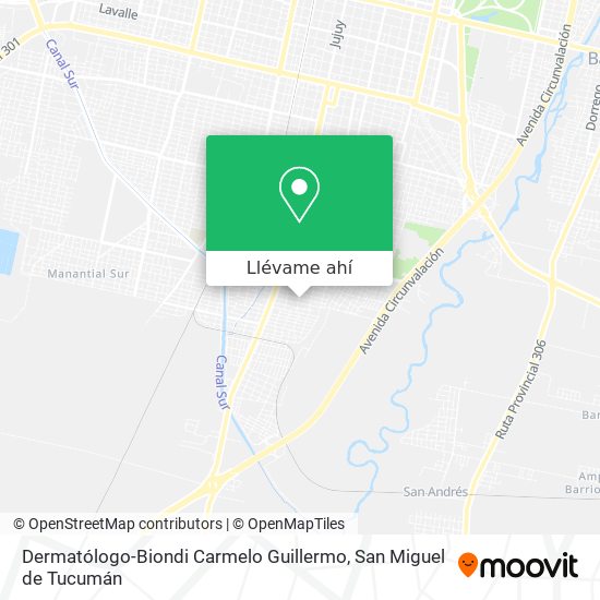 Mapa de Dermatólogo-Biondi Carmelo Guillermo