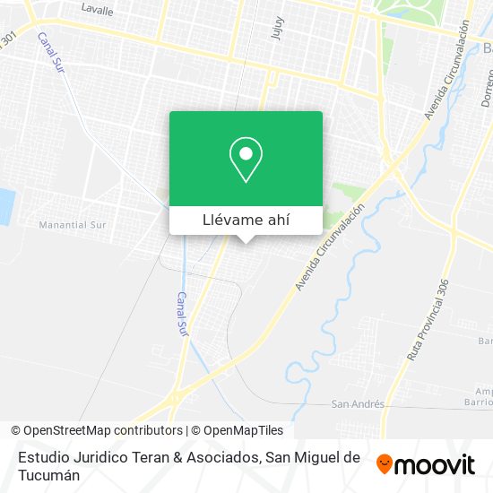 Mapa de Estudio Juridico Teran & Asociados