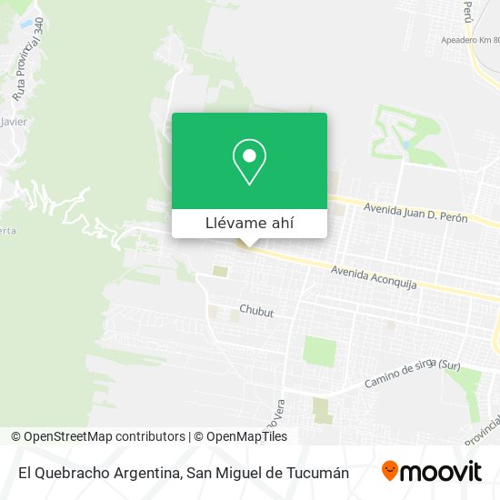 Mapa de El Quebracho Argentina