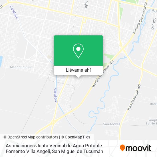 Mapa de Asociaciones-Junta Vecinal de Agua Potable Fomento Villa Angeli
