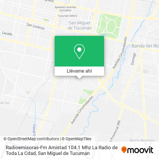 Mapa de Radioemisoras-Fm Amistad 104.1 Mhz La Radio de Toda La Cdad