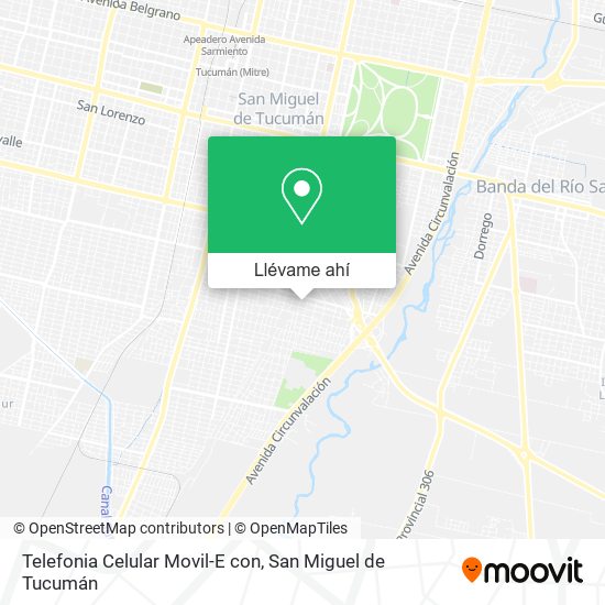 Mapa de Telefonia Celular Movil-E con