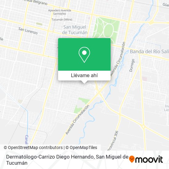 Mapa de Dermatólogo-Carrizo Diego Hernando