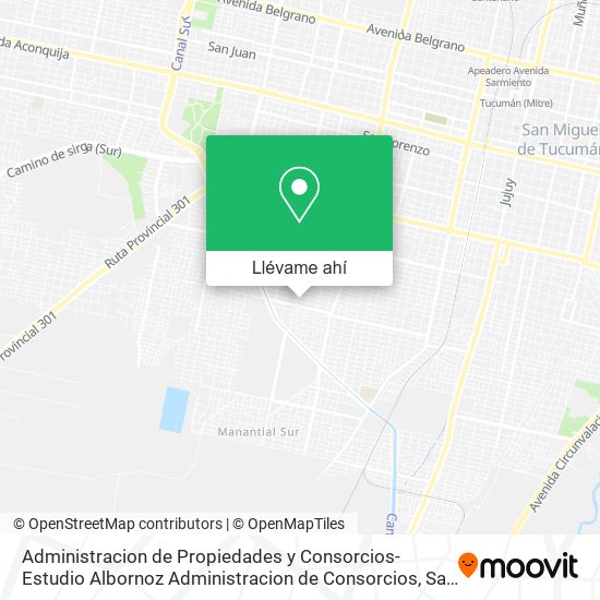 Mapa de Administracion de Propiedades y Consorcios-Estudio Albornoz Administracion de Consorcios