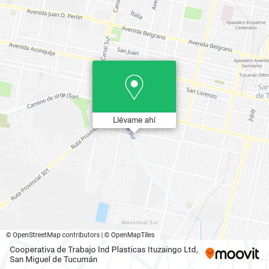 Mapa de Cooperativa de Trabajo Ind Plasticas Ituzaingo Ltd