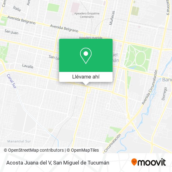 Mapa de Acosta Juana del V
