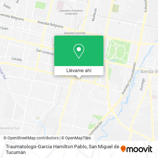 Mapa de Traumatologo-Garcia Hamilton Pablo