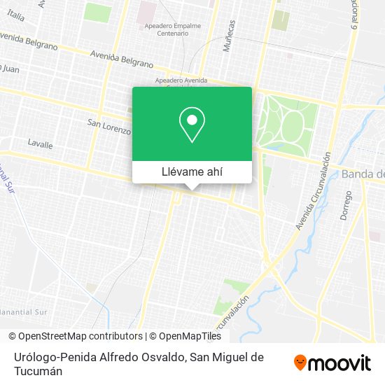 Mapa de Urólogo-Penida Alfredo Osvaldo