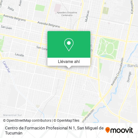 Mapa de Centro de Formación Profesional N 1