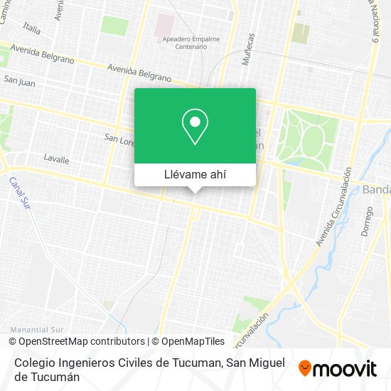 Mapa de Colegio Ingenieros Civiles de Tucuman