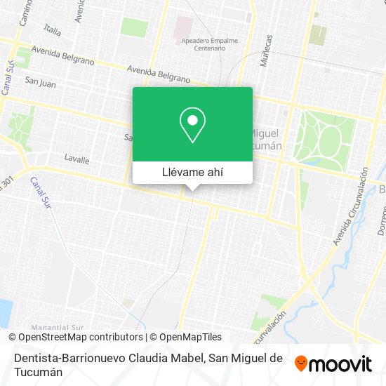 Mapa de Dentista-Barrionuevo Claudia Mabel