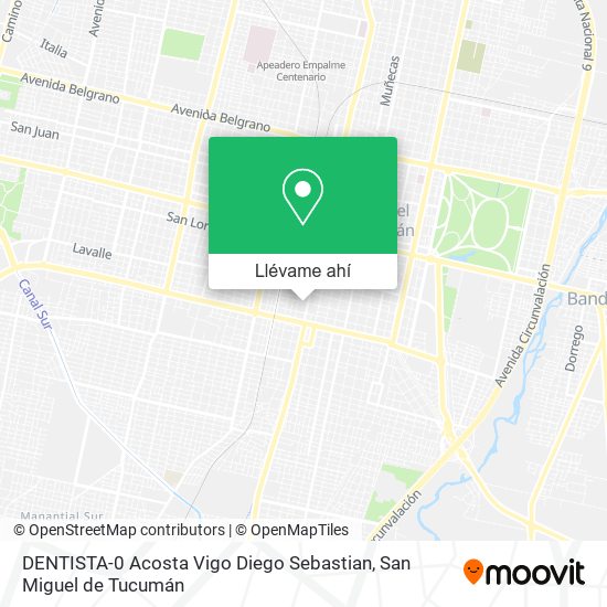 Mapa de DENTISTA-0 Acosta Vigo Diego Sebastian