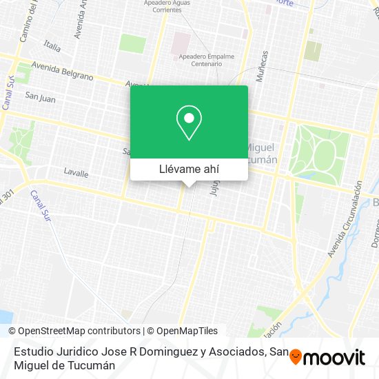 Mapa de Estudio Juridico Jose R Dominguez y Asociados