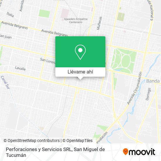 Mapa de Perforaciones y Servicios SRL