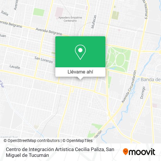 Mapa de Centro de Integración Artística Cecilia Paliza