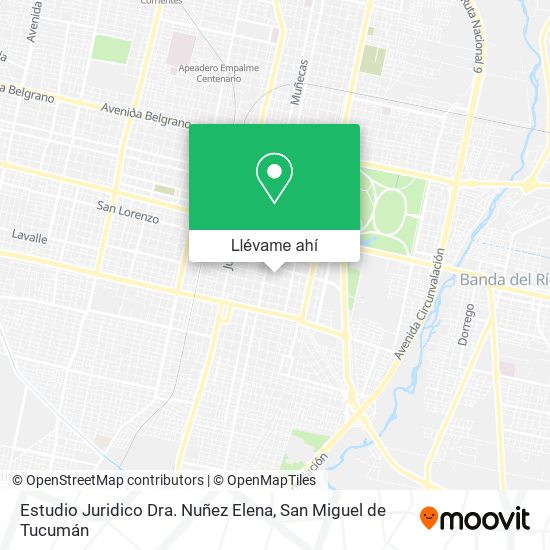 Mapa de Estudio Juridico Dra. Nuñez Elena