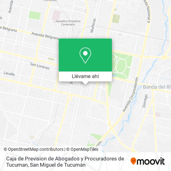 Mapa de Caja de Prevision de Abogados y Procuradores de Tucuman