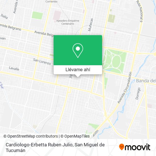 Mapa de Cardiologo-Erbetta Ruben Julio