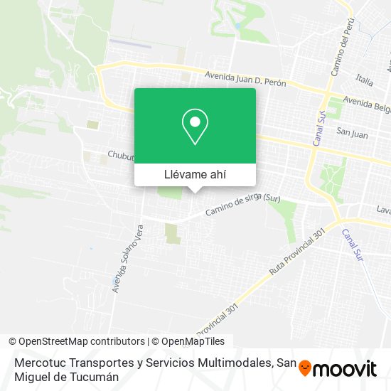 Mapa de Mercotuc Transportes y Servicios Multimodales