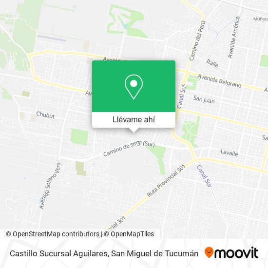 Mapa de Castillo Sucursal Aguilares