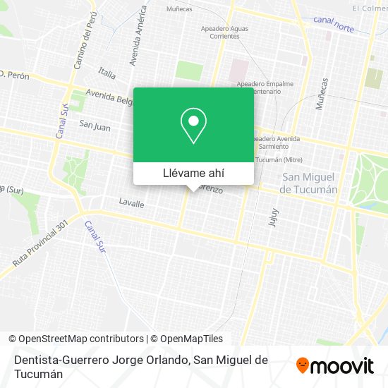 Mapa de Dentista-Guerrero Jorge Orlando