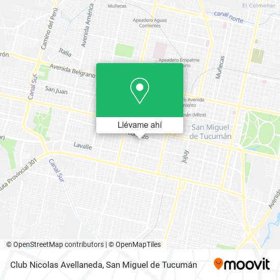 Mapa de Club Nicolas Avellaneda